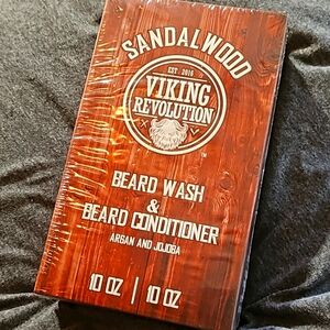 Viking Revolution Beard Wash and Conditioner 10 oz, BRAND NEW, sealed SANDALWOOD